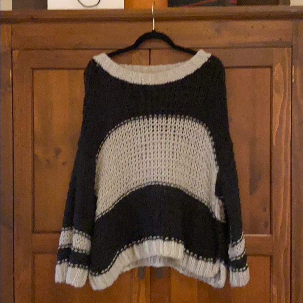 Free-people oversized open knit sweater